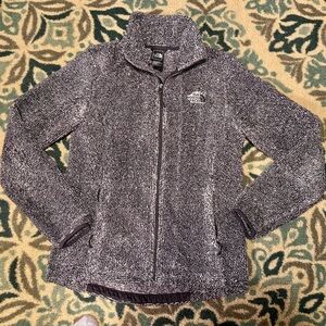 Women’s North Face Black White High Pile Fleece Osito 2 Full Zip Jacket Small